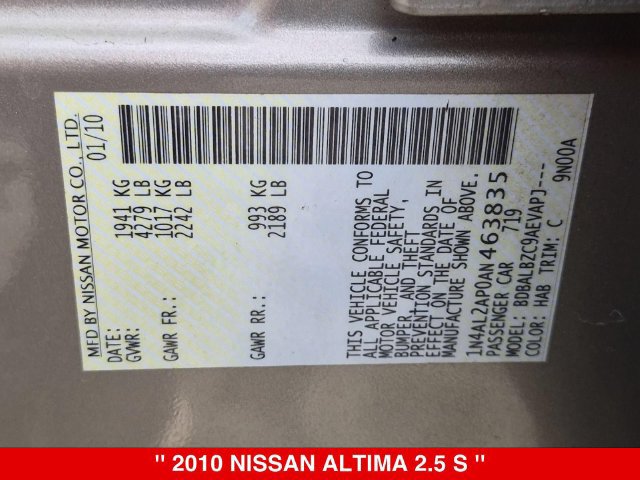 Used 2010 Nissan Altima 2.5 S w/ Convenience Pkg FWD image 36
