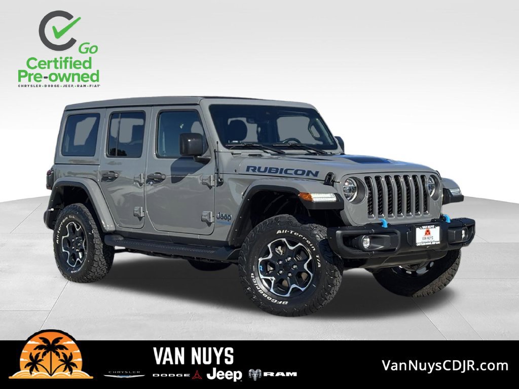 Certified 2022 Jeep Wrangler Unlimited Rubicon 4xe w/ Steel Bumper Group AWD/4WD image 1