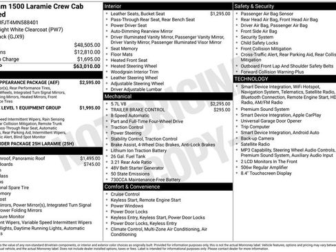 Used 2021 RAM 1500 Laramie w/ Sport Appearance Package AWD/4WD image 6