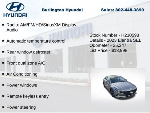 Certified 2023 Hyundai Elantra SEL w/ Cargo Package image 5