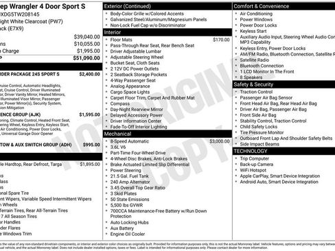 New 2026 Jeep Wrangler Unlimited Sport AWD/4WD image 7