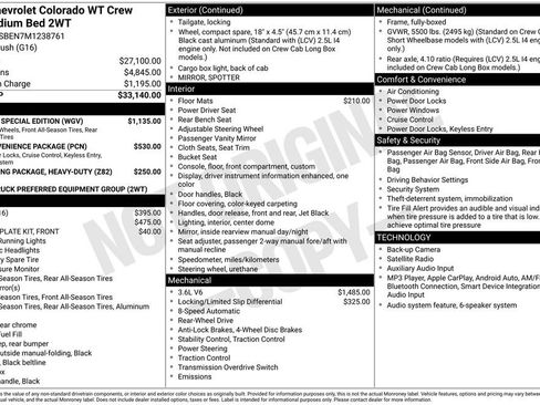 Used 2021 Chevrolet Colorado W/T w/ Custom Special Edition RWD image 32