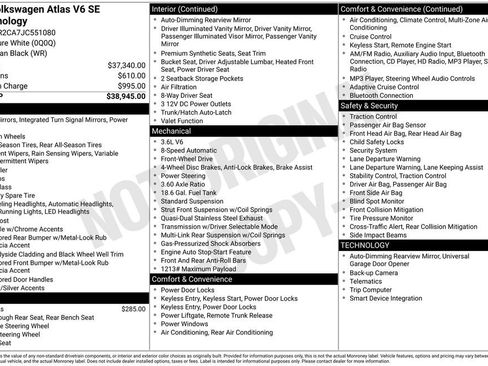Used 2018 Volkswagen Atlas SE image 9