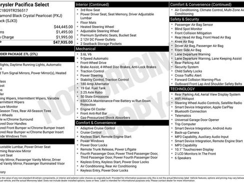New 2026 Chrysler Pacifica Select FWD image 36