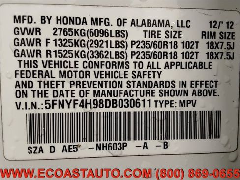 Used 2013 Honda Pilot Touring image 27