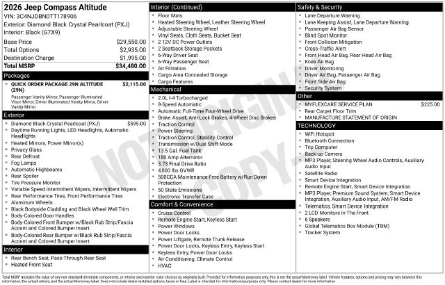 New 2026 Jeep Compass Latitude AWD/4WD image 45