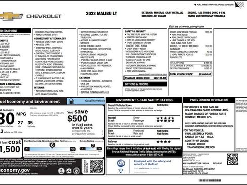 Used 2023 Chevrolet Malibu LT w/ Driver Confidence Package FWD image 3