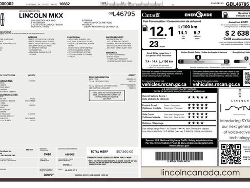 Used 2016 Lincoln MKX Reserve w/ Equipment Group 102A AWD/4WD image 6