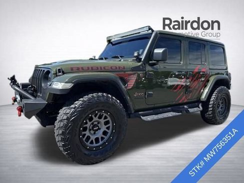 Used 2021 Jeep Wrangler Unlimited Rubicon w/ Uconnect 4C Nav & Sound Group AWD/4WD image 3
