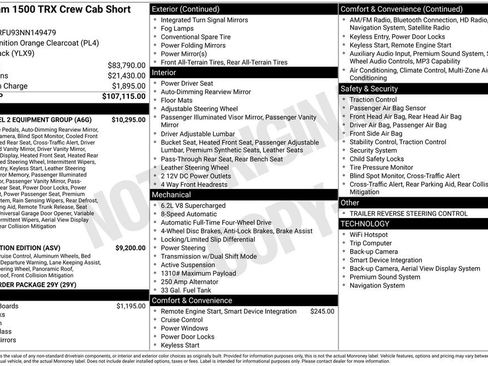 Used 2022 RAM 1500 TRX w/ TRX Level 2 Equipment Group AWD/4WD image 2