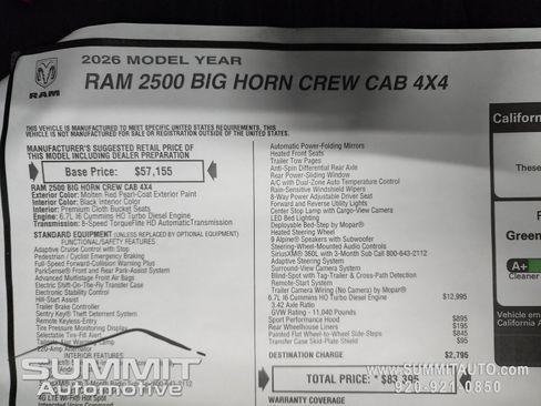 New 2026 RAM 2500 Big Horn AWD/4WD image 45