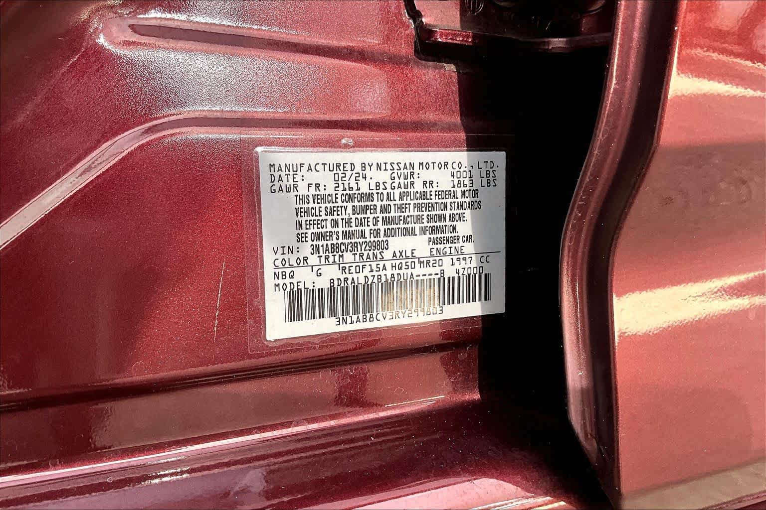 Certified 2024 Nissan Sentra SV FWD image 33