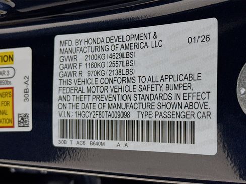 New 2026 Honda Accord Touring image 38