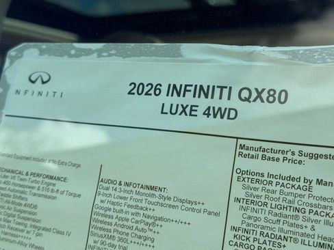 New 2026 INFINITI QX80 Luxe image 26