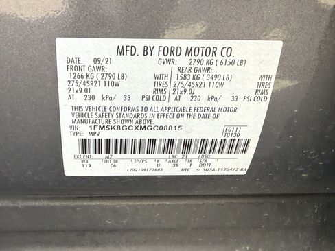 Used 2021 Ford Explorer ST w/ Equipment Group 401A AWD/4WD image 17