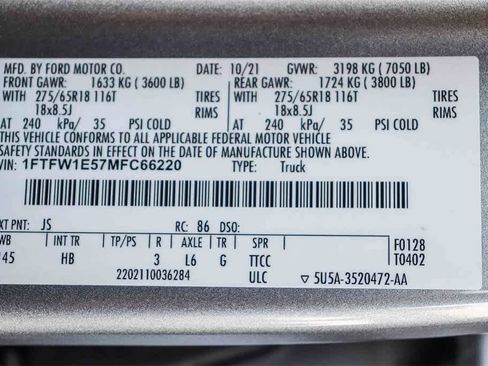 Used 2021 Ford F150 Lariat w/ Equipment Group 502A High image 32