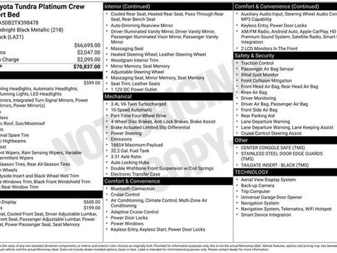 New 2026 Toyota Tundra Platinum AWD/4WD image 32