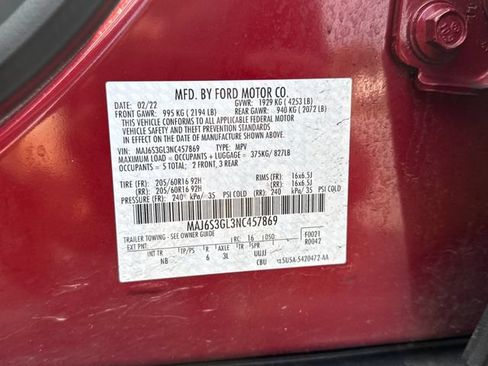 Used 2022 Ford EcoSport SE w/ SE Convenience Package AWD/4WD image 21