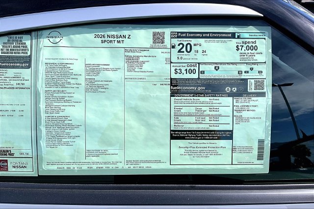 New 2026 Nissan Z Performance w/ Floor Mat Package RWD image 12