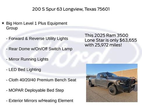 Used 2025 RAM 3500 Lone Star AWD/4WD image 20