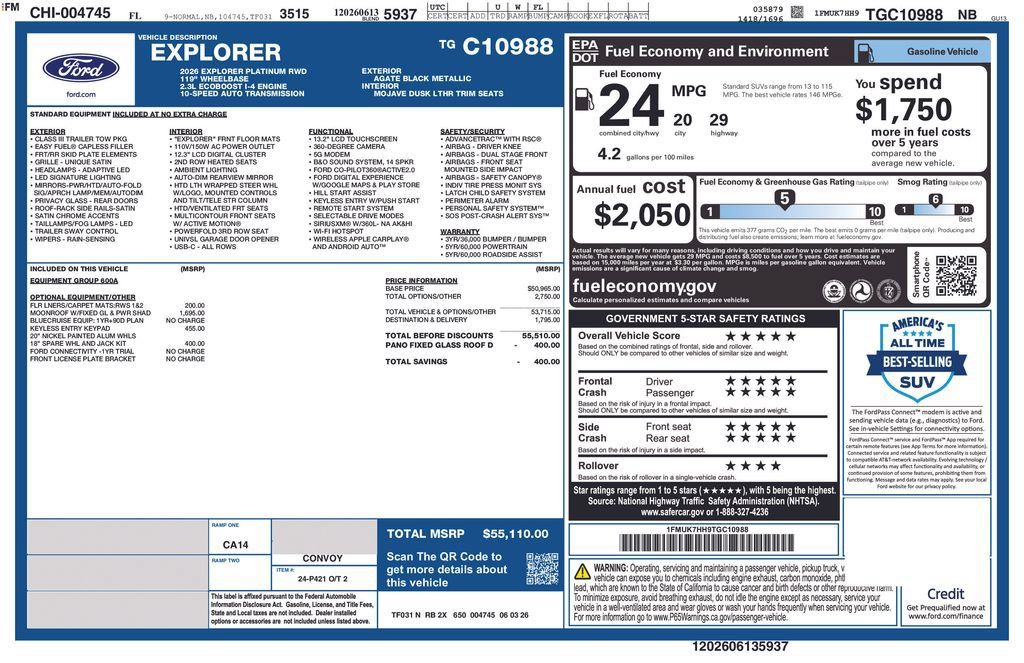New 2026 Ford Explorer Platinum RWD image 39