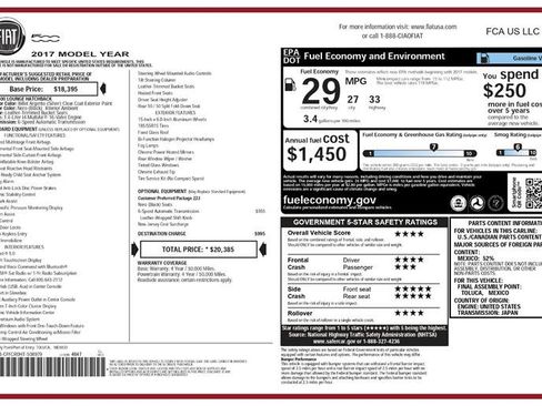 Used 2017 FIAT 500 Lounge image 9