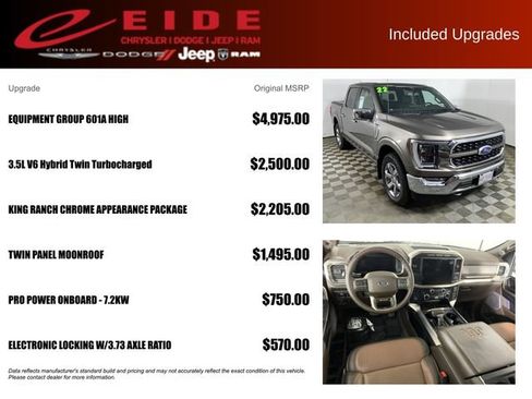 Used 2022 Ford F150 King Ranch w/ Equipment Group 601A High AWD/4WD image 13