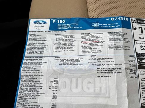 Used 2019 Ford F150 Lariat w/ Equipment Group 502A Luxury image 40