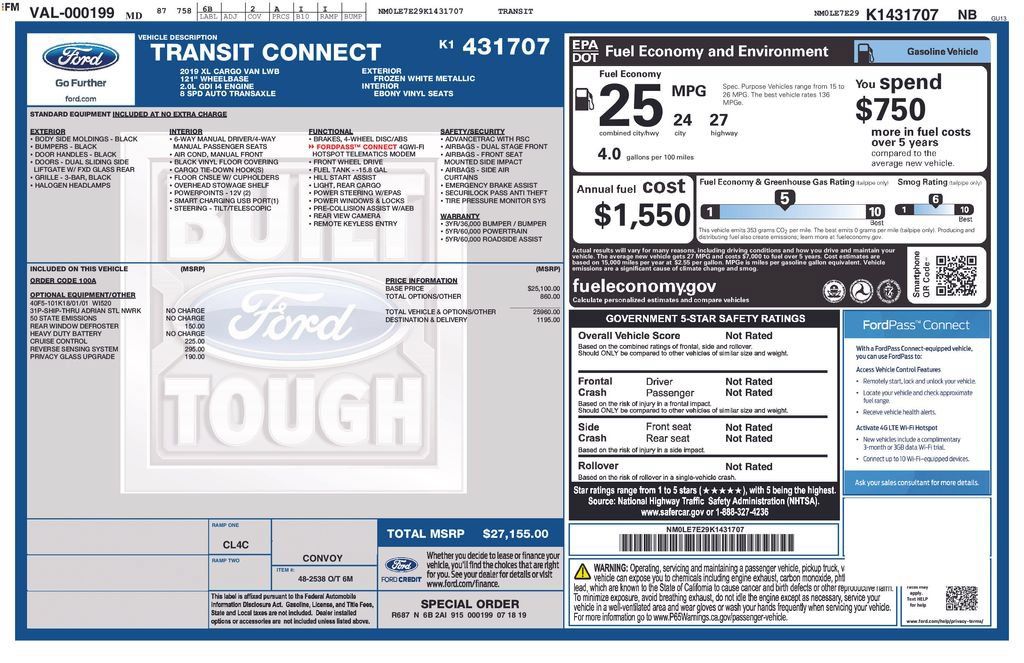 Used 2019 Ford Transit Connect XL FWD image 16