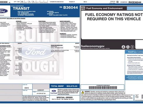 New 2024 Ford Transit 350 w/ Interior Upgrade Package RWD image 34