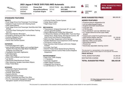 Used 2023 Jaguar F-PACE SVR image 2