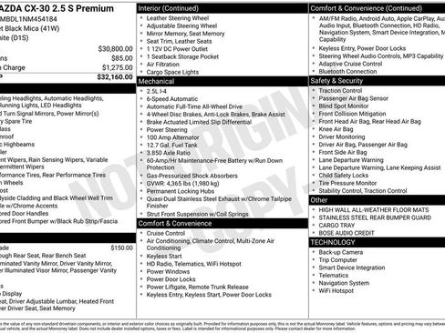 Used 2022 MAZDA CX-30 AWD 2.5 S w/ Premium Package image 7