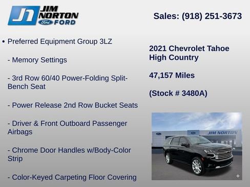 Used 2021 Chevrolet Tahoe High Country AWD/4WD image 11