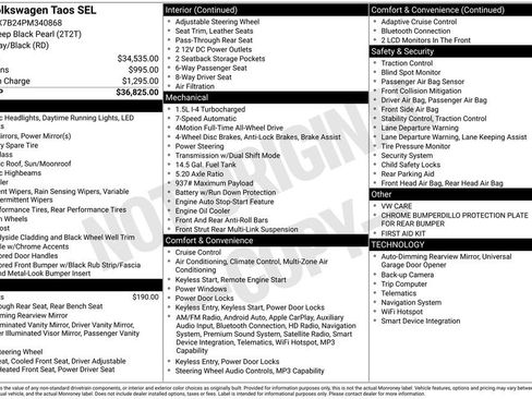Certified 2023 Volkswagen Taos SEL AWD/4WD image 3