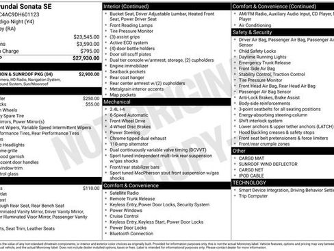 Used 2013 Hyundai Sonata SE w/ Navigation & Sunroof Pkg image 22