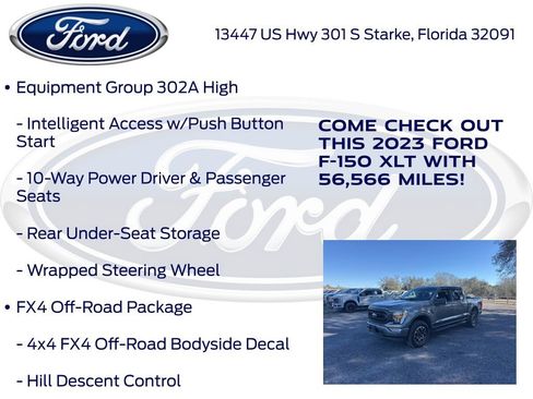 Certified 2023 Ford F150 XLT w/ Equipment Group 302A High image 24