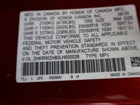 Certified 2020 Honda CR-V EX-L image 13