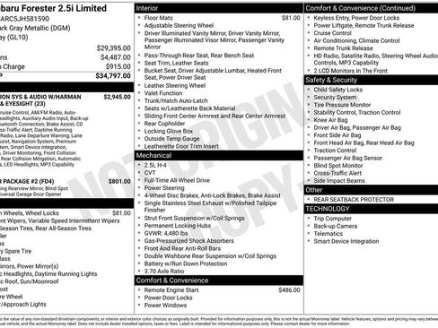 Used 2018 Subaru Forester 2.5i Limited image 3