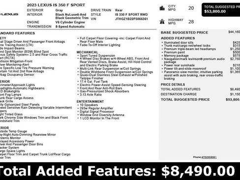 Used 2023 Lexus IS 350 F Sport image 3