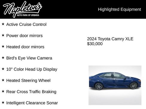 Used 2024 Toyota Camry XLE w/ Navigation Package FWD image 4