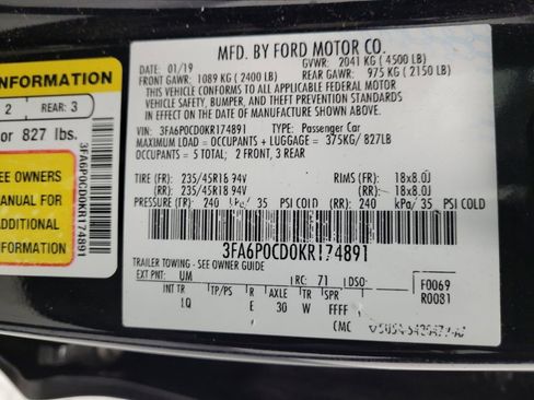 Used 2019 Ford Fusion SEL image 33