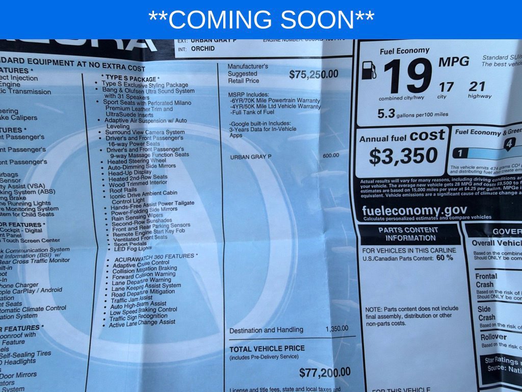 Used 2025 Acura MDX Type S w/ Advance Package AWD/4WD image 23