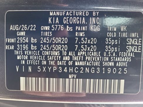Used 2022 Kia Telluride EX w/ EX Premium Package FWD image 24