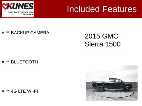 Used 2015 GMC Sierra 1500 4x4 Double Cab w/ Elevation Edition image 2