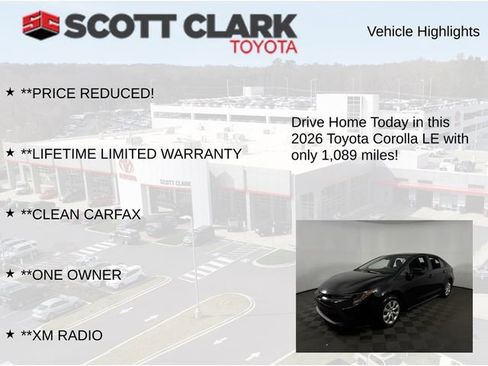 Used 2026 Toyota Corolla LE FWD image 12