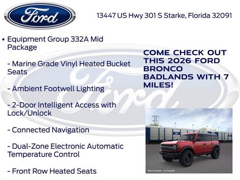 New 2026 Ford Bronco Badlands AWD/4WD image 15