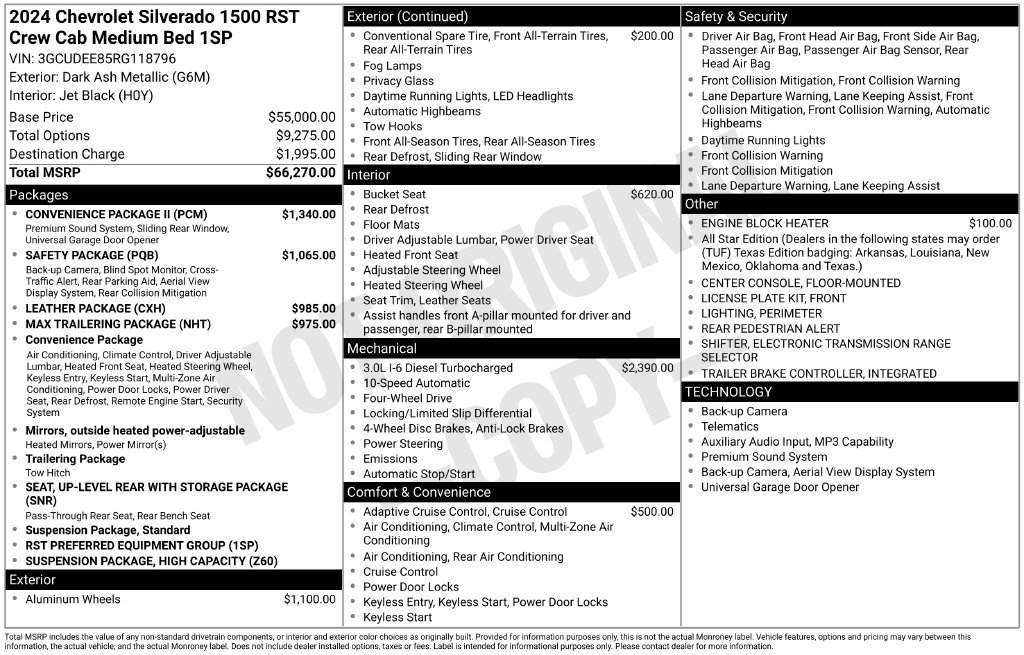 Used 2024 Chevrolet Silverado 1500 RST w/ Convenience Package II AWD/4WD image 2