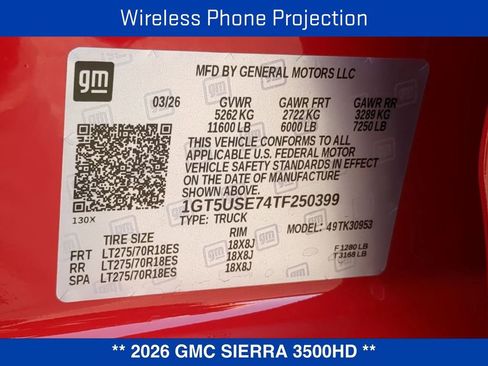 New 2026 GMC Sierra 3500 Pro w/ 1SA Pro Safety Plus Package AWD/4WD image 24