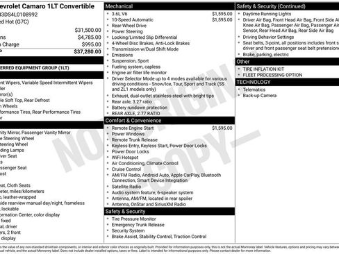 Used 2020 Chevrolet Camaro LT image 46