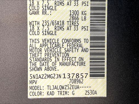 Used 2018 Nissan Murano SV image 33